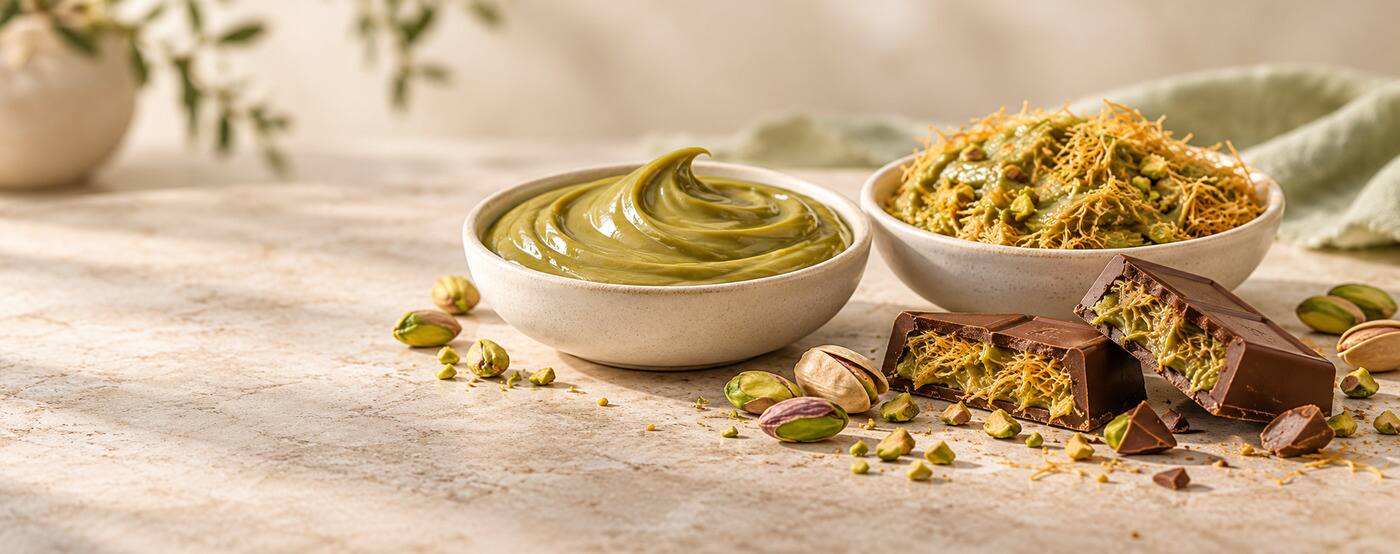 Bakels pistachio spread and crunch